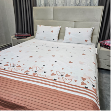 Комплект постільної білизни з бязі голд люкс Сердечка Cozy (сімейний)