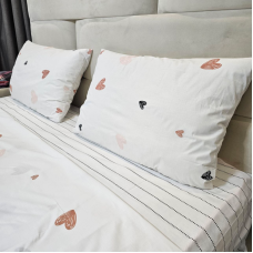 Комплект постільної білизни з бязі голд люкс Сердечка Cozy (сімейний)