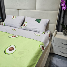 Комплект постільної білизни з бязі голд люкс Авокадо Light (сімейний)