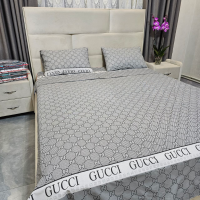 Комплект постільної білизни з бязі голд люкс Gucci (євро)