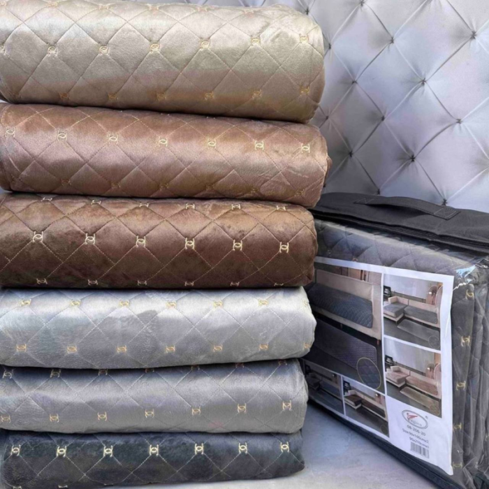 Комплект Дивандек 3в1 Chanel з велюру