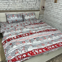 Комплект постільної білизни з бязі голд люкс Зимовий ранок Полуторний