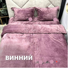 Комплект велюрової постільної білизни  «Моніка» у двухспальному розмірі 