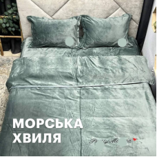 Комплект велюрової постільної білизни  «Моніка» у двухспальному розмірі 