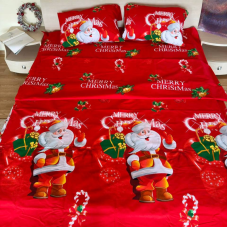 Комплект постільної білизни з бязі голд люкс Merry Christmas (сімейний)