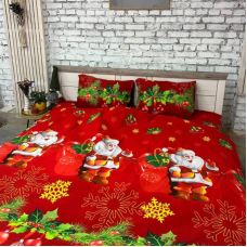 Комплект постільної білизни з бязі голд люкс Merry Christmas (сімейний)